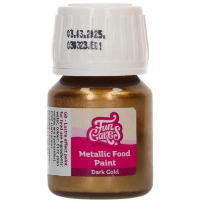 Pintura alimentria metl.lica 30 ml Daurat fosc