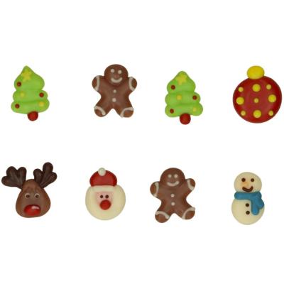 Set 8 decoracions de xocolata Colourful Christmas