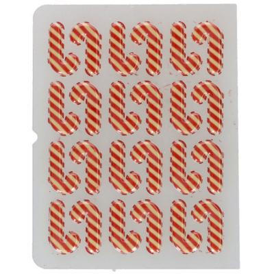 Set 24 decoracions de xocolata Candy Cane