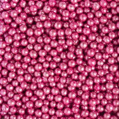 Sprinkles perles de sucre 5 mm rosa met�l.lic