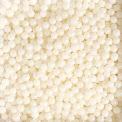 Sprinkles perles de sucre 5 mm blanc brillant