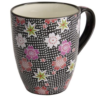 Taza mug japon�s Flowers