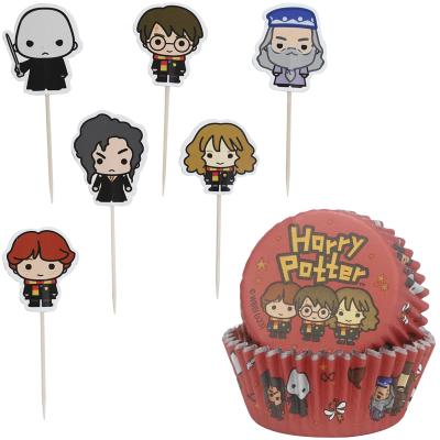 Paper cupcakes i topper HP x12 Harry Potter