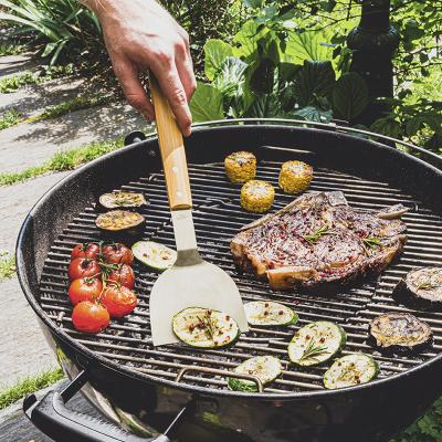 Malet� set 4 estris barbacoa m�nec fusta