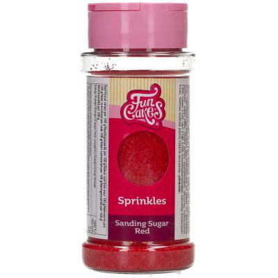 Sprinkles sucre Sanding 80 g vermell
