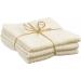 Set 3 draps de m cot reciclat 25x25 cm crus