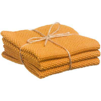 Set 3 draps de m� cot� reciclat 25x25 cm tour