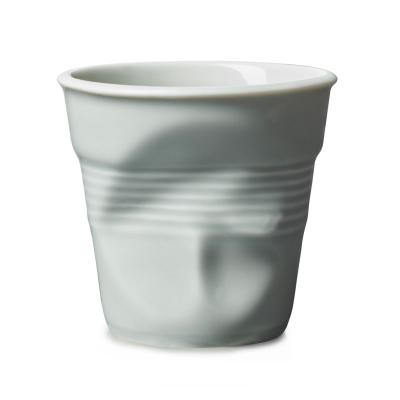 Tassa espresso arrugada Revol 80 ml gris cel