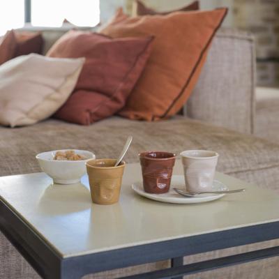 Tassa capuccino arrugada 180 ml rosa aurora