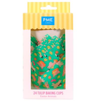 Paper muffins Tulipa x24 PME Animals Pasqua