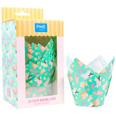 Paper muffins Tulipa x24 PME Animals Pasqua