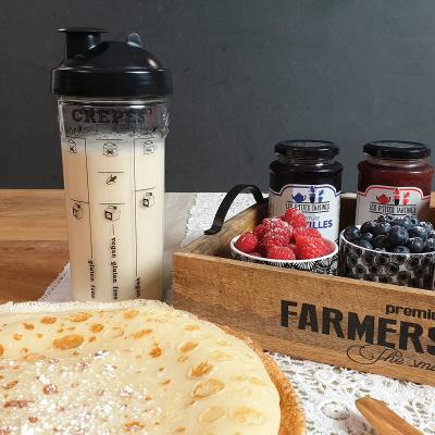 Got batedor Vegan pancakes amb mesures