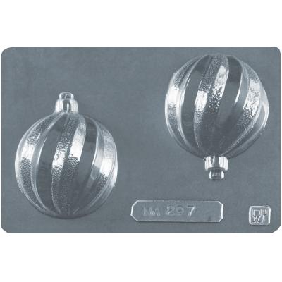 Motllo per xocolata Bola de Nadal estriada