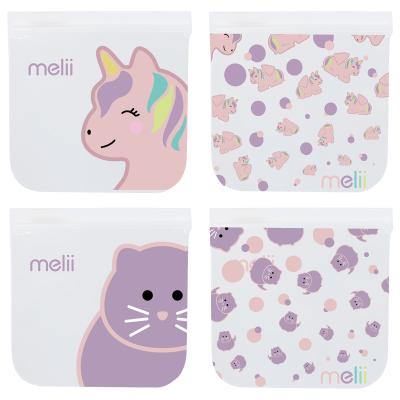 4x bosses reutilizables PEVA Zip Gat-Unicorn