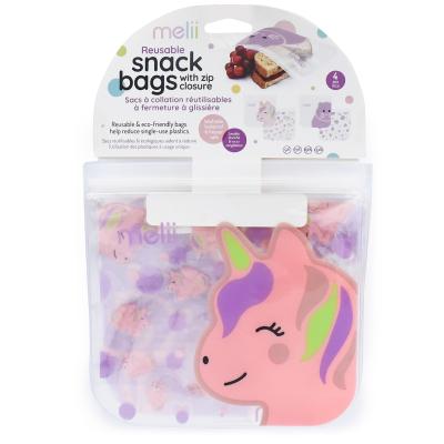 4x bosses reutilizables PEVA Zip Gat-Unicorn