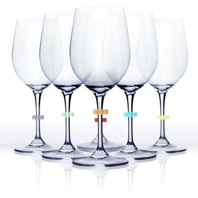 6x Marcadors de copes flors silicona