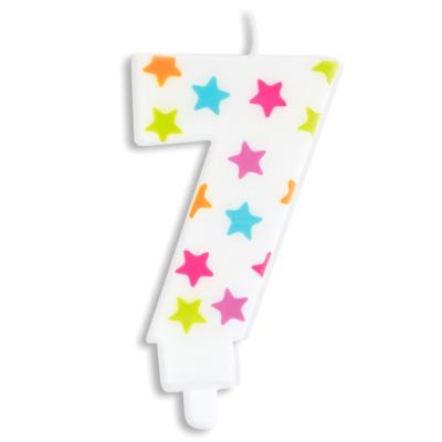 Espelma aniversari Stars nmero 7