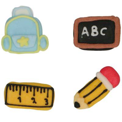 Set 8 decoracions de sucre Back to School