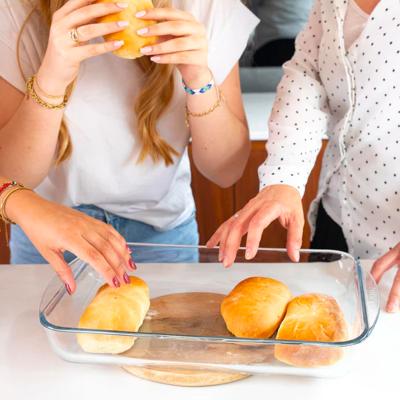 Set 2 Fonts forn Pyrex 35x23 - 28x20 cm amb guant