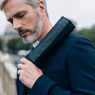 Paraigua plegable automtic anti-vent Fusta noir