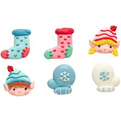 Set 6 decoracions de sucre Elfs