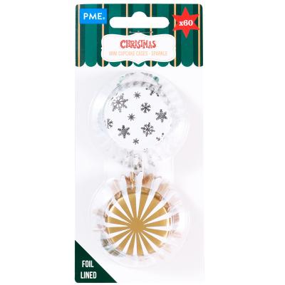 Paper mini cupcakes alumini x60 Brillant