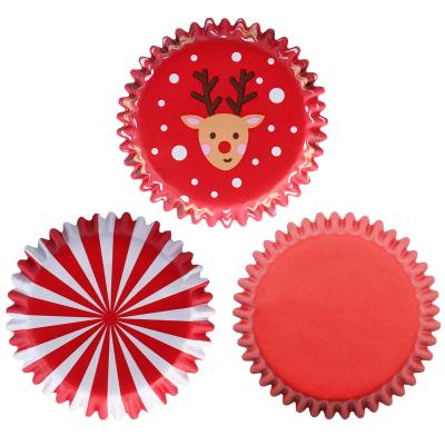 Paper cupcakes alumini x100 Santa Mix