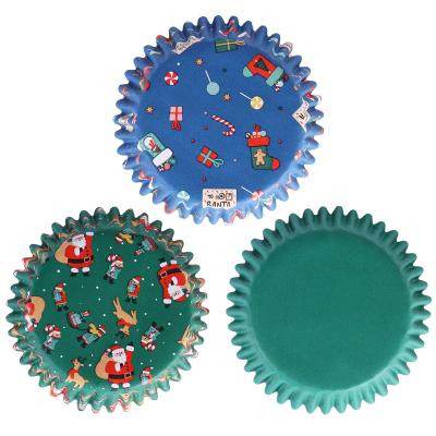 Paper cupcakes alumini x100 Santa Mix