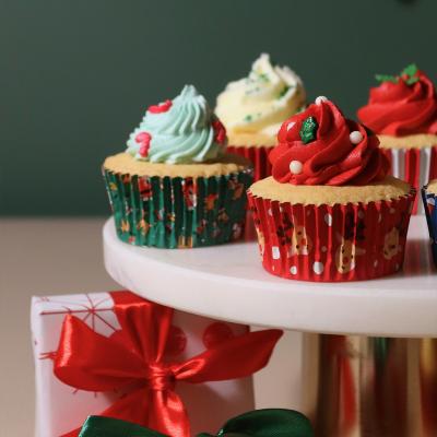Paper cupcakes alumini x100 Santa Mix