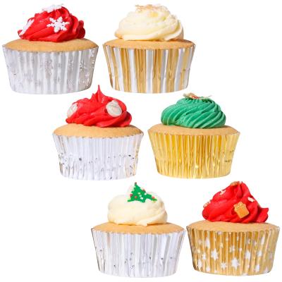 Paper cupcakes alumini x100 Or i plata
