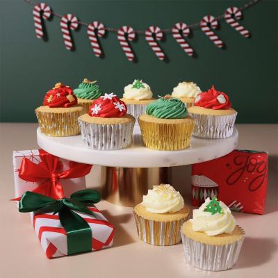 Paper cupcakes alumini x100 Or i plata