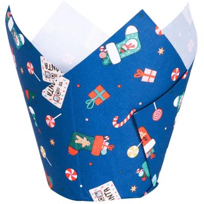 Paper muffins Tulipa x24 PME Taller Santa
