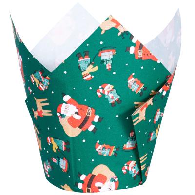 Paper muffins Tulipa x24 PME Taller Santa
