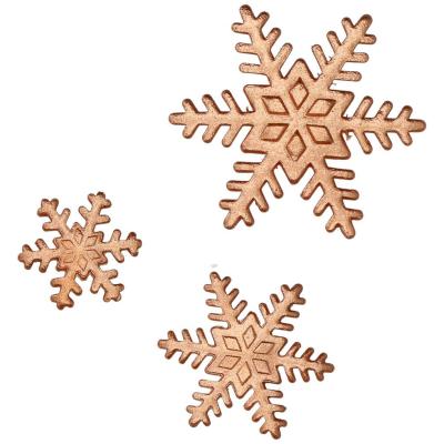 Set 12 decoracions de sucre Flocs de Neu bronze