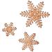 Set 12 decoracions de sucre Flocs de Neu bronze