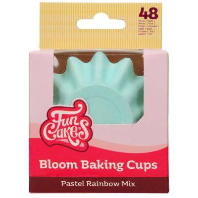 Paper cupcakes Bloom x48 Rainbow