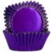 Paper cupcakes x48 metl.lic violeta