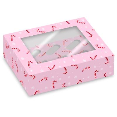 Set 2 caixes per 6 cupcakes Candy Cane