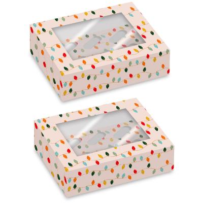 Set 2 caixes per 6 cupcakes Llums Nadal