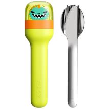 Juego 3 cubiertos infantiles con funda Dino