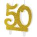 Espelma d'aniversari Nmero 50 gold