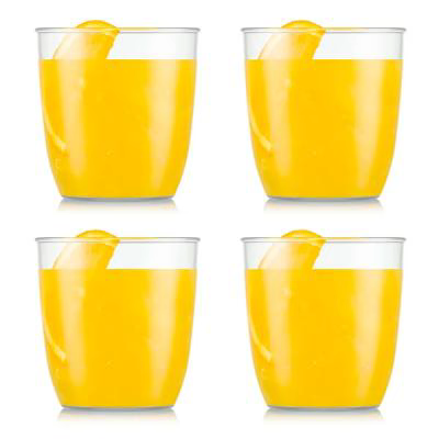 4x gots Pl�stic bodum Kvadrant aigua 350 ml