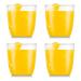 4x gots Plstic bodum Kvadrant aigua 350 ml