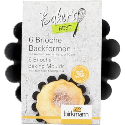 6x motllo Flan brioche individual metall 10 cm