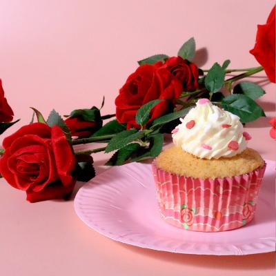 Paper cupcakes alumini x30 Vintage Rose