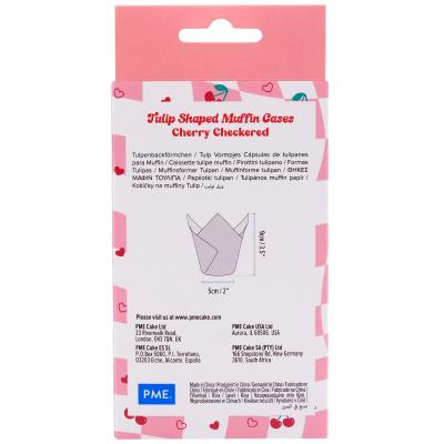 Paper muffins Tulipa x24 PME Cherry