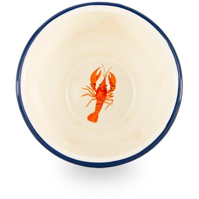 Bol esmaltat blanc blau 14 cm Llagosta