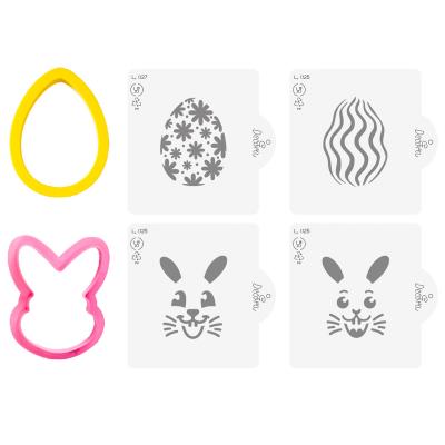 Set 2 talladors galetes i 4 plantilles Bunny Pasq