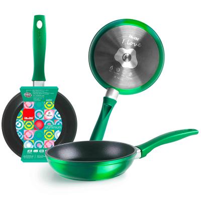 Mini paella ous fregits Alu 14 cm verd