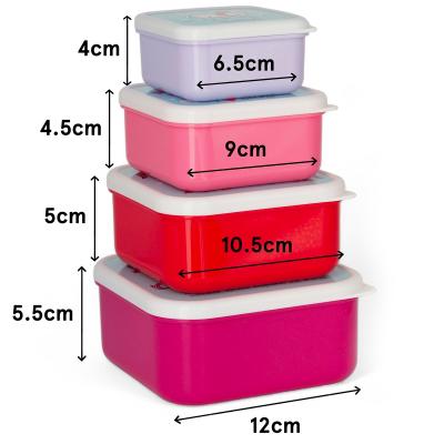Set 4 fiambreras snack Unicorns